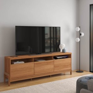 Rack Elegance 1.9 para Tv até 75 Polegadas 1 Porta 2 Gavetas Jequitibá - Lukaliam