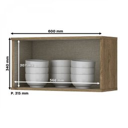 Armário Aéreo 1 Porta Basculante 60cm Integra Henn - 4 Armário Aéreo 1 Porta Basculante 60cm Integra Henn - 4