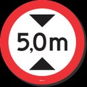 Ver imagem 1 de PLACA ALTURA MÁXIMA PERMITIDA 5,0 METROS R-15 RESOLUÇÃO CONTRAN Nº 180 180/2005