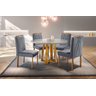 Conjunto Sala de Jantar 4 Lugares Mesa Redonda Natalle 100cm e Cadeiras Madeira Maciça - 2
