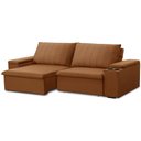 Ver imagem 2 de Sofá 3 Lugares Retrátil Reclinável para Sala 225cm Malfati F04 Veludo Terracota - Lyam Decor
