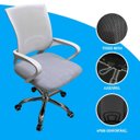 Ver imagem 2 de Cadeira Estudo Trabalho Giratoria Ergonomica Altura Ajustavel Confortavel Casa Quarto Apoio Braços