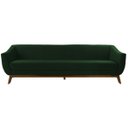 Ver imagem 1 de Sofá 3 Lugares Milano Verde Base Madeira Larbelle Móveis