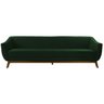 Sofá 3 Lugares Milano Verde Base Madeira Larbelle Móveis - 1