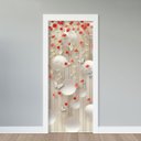 Ver imagem 1 de Adesivo de Porta - Rosas e Bolas 3d