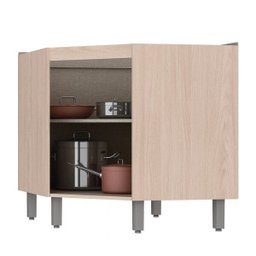 Balcão Canto Oblíquo 1 Porta 79cm Connect Henn - 3