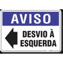 Ver imagem 1 de PLACA AVISO DESVIO Á ESQUERDA