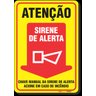 PLACA ATENÇÃO SIRENE DE ALERTA - 1