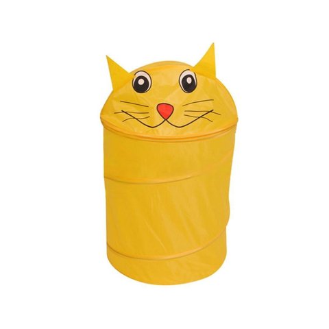 Cesto de Roupas Organizador Brinquedos Dobrável Animais Bichinhos Infantil Multiuso Cor:amarelo;tama