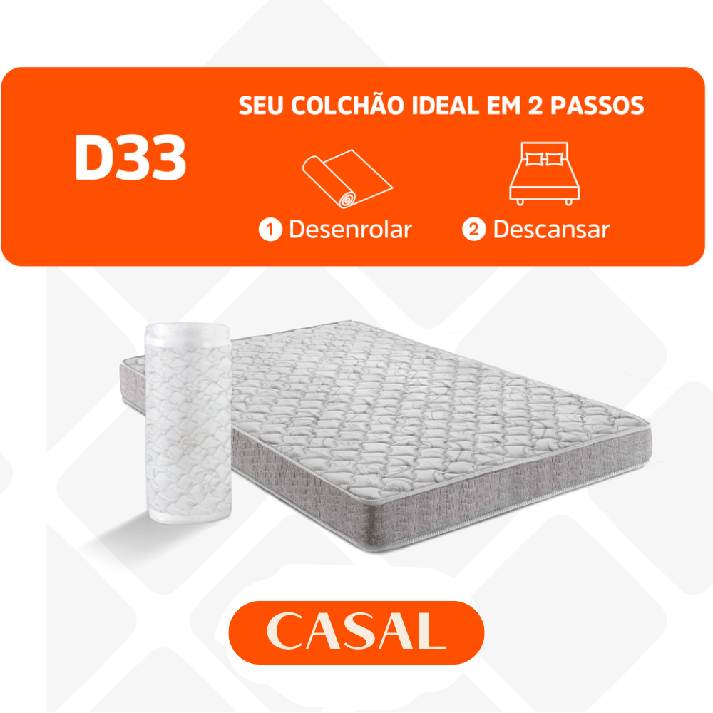 Colchão Casal Queen Size 100 Espuma D33 A17 Intermediário 158x198 ...