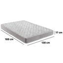 Ver imagem 2 de Colchão Casal Queen Size 100 Espuma D33 A17 Intermediário 158x198 Inducol