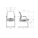 Ver imagem 4 de Cadeira de Escritório Fixa com Braço Cinza You Marelli