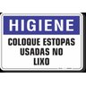 PLACA HIGIENE COLOQUE ESTOPAS USADAS NO LIXO - 1