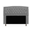 Ver imagem 4 de Kit Cabeceira Geovana e Calçadeira Veneza Casal 140cm Suede Topázio Decor:cinza