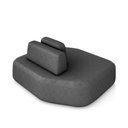 Ver imagem 4 de Sofá Ilha Dakota Chaise 168cm Modulado Encosto Almofada Solta Veludo Preto G33 - Gran Belo