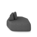 Ver imagem 3 de Sofá Ilha Dakota Chaise 168cm Modulado Encosto Almofada Solta Veludo Preto G33 - Gran Belo