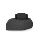 Ver imagem 1 de Sofá Ilha Dakota Chaise 168cm Modulado Encosto Almofada Solta Veludo Preto G33 - Gran Belo