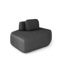 Ver imagem 2 de Sofá Ilha Dakota Chaise 168cm Modulado Encosto Almofada Solta Veludo Preto G33 - Gran Belo