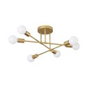 Ver imagem 2 de Luminária de Teto Lines Dourado Bivolt 3 em 1 Luz Ajustável Design Moderno