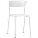 Ver imagem 1 de Cadeira Empilhável Fixa Atom F02 Base Aço Branco - Lyam Decor