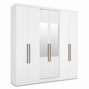 Ver imagem 2 de Guarda Roupa Casal com Espelho 6 Portas e 2 Gavetas 219 x 210cm Presence Yescasa Branco