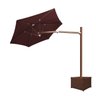 Ombrelone Lateral - 2,70m de Diâmetro - em Alumínio - Base Cachepô - Persianet - 09 – Marrom Escuro - 2