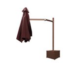 Ver imagem 4 de Ombrelone Lateral - 2,70m de Diâmetro - em Alumínio - Base Cachepô - Persianet - 09 – Marrom Escuro