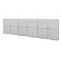 Ver imagem 1 de Cabeceira Cama Casal Queen México 1,60 Box Estofada - Corino Branco