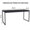 Mesa Pé de Ferro Diretor 90 Cm:preto - 5