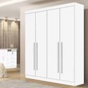 Ver imagem 2 de Guarda Roupa Solteiro 4 Portas 3 Gavetas da Vinci Plus D'doro Branco