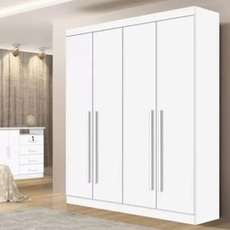 Guarda Roupa Solteiro 4 Portas 3 Gavetas da Vinci Plus D'doro Branco - 2