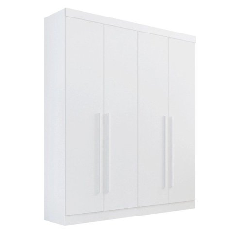 Guarda Roupa Solteiro 4 Portas 3 Gavetas da Vinci Plus D'doro Branco