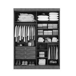 Guarda Roupa Solteiro 4 Portas 3 Gavetas da Vinci Plus D'doro Branco - 4
