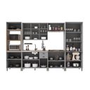 Ver imagem 3 de Armário de Cozinha Modulada Completa Fidelitá Nara 100% MDF 6 Peças 350cm 18 Portas 2 Gavetas sem