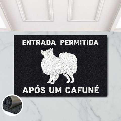 Tapete Capacho Entrada Cafuné Spitz Lulu 60x40 Cachorro Pet