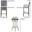 Ver imagem 2 de Mesa Bistrô 2 Banquetas Roma Marrom Corda Náutica 3 Trama Prata
