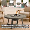 Mesa de Centro Champanheira Zaffi Tampo Alumínio Redondo Ripado Fendi com Balde 9 Litros - Arkell - 4