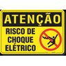 PLACA ATENÇÃO RISCO DE CHOQUE ELÉTRICO - 1