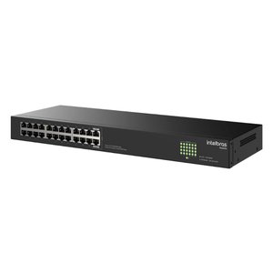 Switch 24 Portas Intelbras S1124g - Portas Gigabit Rj45 - Proteção contra Surtos - Rack 1u -