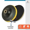 Ver imagem 2 de Kit Polimento de Vidros para Furadeira Esmerilhadeira com Base de Lixa 125mm e Disco Feltro de Lã 5 