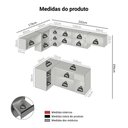 Ver imagem 4 de Armário de Cozinha Completa de Canto Suspenso 405cm Cinza Nice Madesa 01