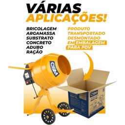 Betoneira Multifuncional Smart 130 Litros 1/2 Cv 220v Csm Smart 130l - 5