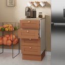 Ver imagem 4 de Balcão Planejado 4 Gavetas 40cm com Tampo Arizona CabeCasa MadeiraOriginals Laranja/Terracota/Branco