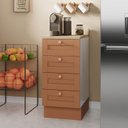 Ver imagem 1 de Balcão Planejado 4 Gavetas 40cm com Tampo Arizona CabeCasa MadeiraOriginals Laranja/Terracota/Branco