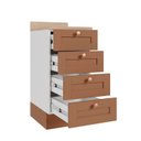 Ver mais imagens de Balcão Planejado 4 Gavetas 40cm com Tampo Arizona CabeCasa MadeiraOriginals Laranja/Terracota/Branco