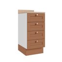 Ver imagem 2 de Balcão Planejado 4 Gavetas 40cm com Tampo Arizona CabeCasa MadeiraOriginals Laranja/Terracota/Branco
