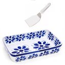 Ver imagem 1 de Travessa de Porcelana Pintada a Mao 31 X 21cm Espatula Inox Utensilios do Chef