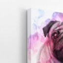 Ver imagem 3 de Quadro Cachorro Pug Cão Tinta Aquarela Canvas 30x40cm
