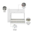 Ver imagem 4 de Quarto Infantil Modulado Bicama com Guarda-Roupa/Cômoda/Sapateira Pulse Multimóveis MP4866 Branco