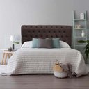 Ver imagem 1 de Cabeceira Estofada Capitonê Livia 140cm Casal para Cama Box Suede Marrom - Gat Magazine